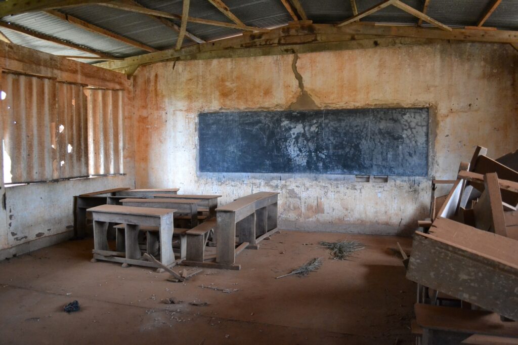 Ma première salle de classe. Village Acadjamin